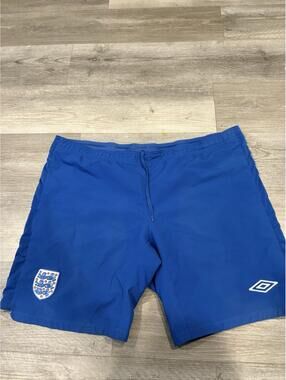 England Football Shorts Soccer 2010 2011 2012 Home Umbro Blue Adults Mens